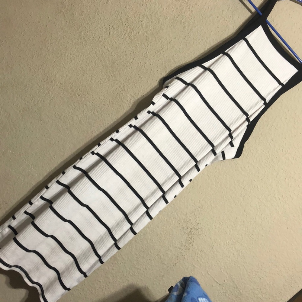 Black and white tee dress